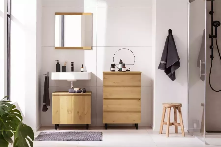 OTTO products Wastafelonderkast Fjonn Grenen breedte 60 cm massief hout met plantaardige bio-olie behandeld - Foto 8