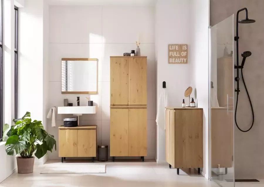 OTTO products Wastafelonderkast Fjonn Grenen breedte 60 cm massief hout met plantaardige bio-olie behandeld - Foto 6