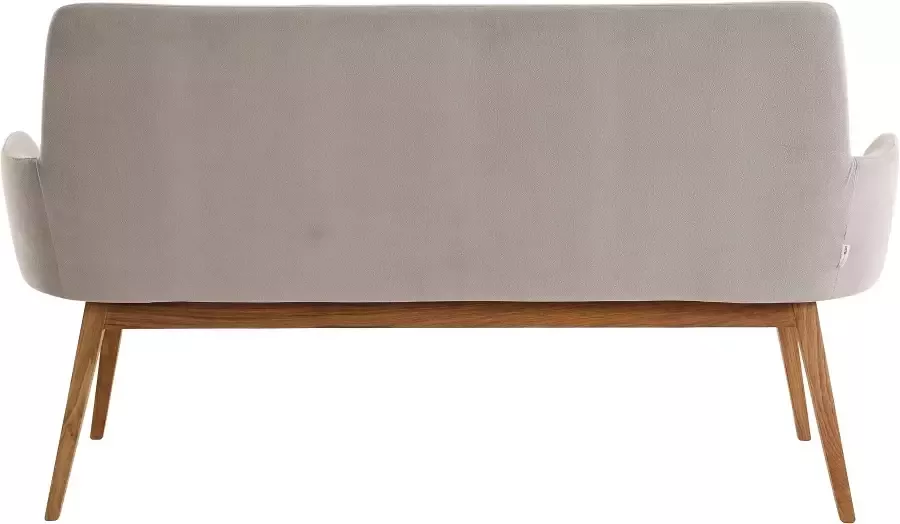 OTTO products Zitbank Alessja Breedte 160 cm bekleding van microvezel frame van eiken massief hout (1 stuk) - Foto 5