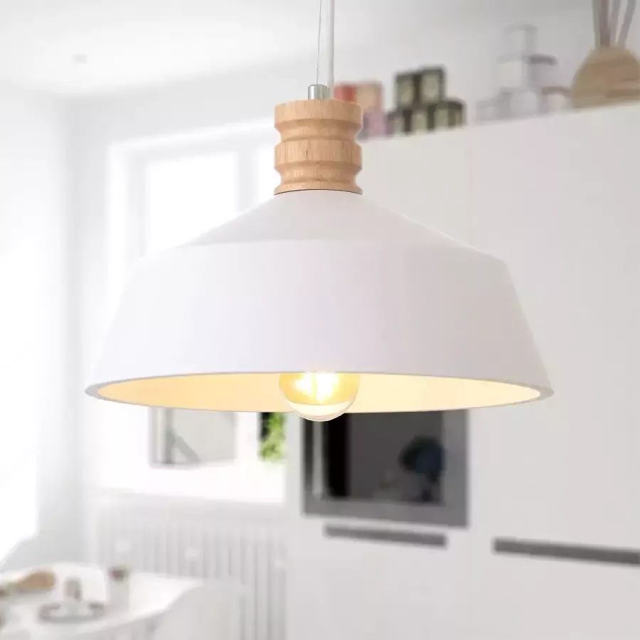 Paco Home Hanglamp Kotter Led E27 lamp voor woonkamer eetkamer keuken in hoogte verstelbaar - Foto 3