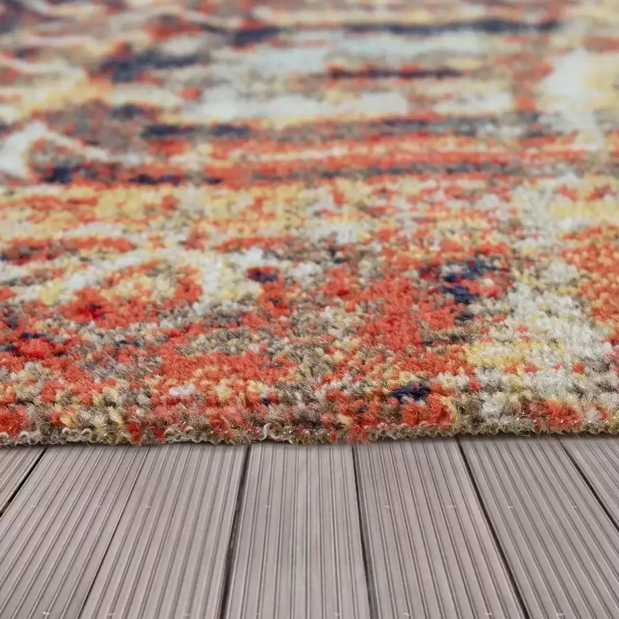 Paco Home Buiten Vloerkleed Modern Nomadendesign Terrasvloerkleed Weerbestendig Bont Ø 200 cm Rund - Foto 5