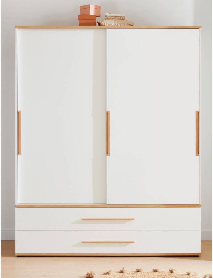 PAIDI Kinderwelten Kledingkast YOLANDA 2T2S breed Schuifdeuren met hoogwaardige aluminium rails 2 lades - Foto 6