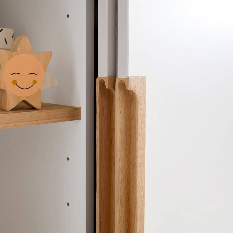 PAIDI Kinderwelten Kledingkast YOLANDA 2T2S smal Schuifdeuren met hoogwaardige aluminium rails 2 lades - Foto 2