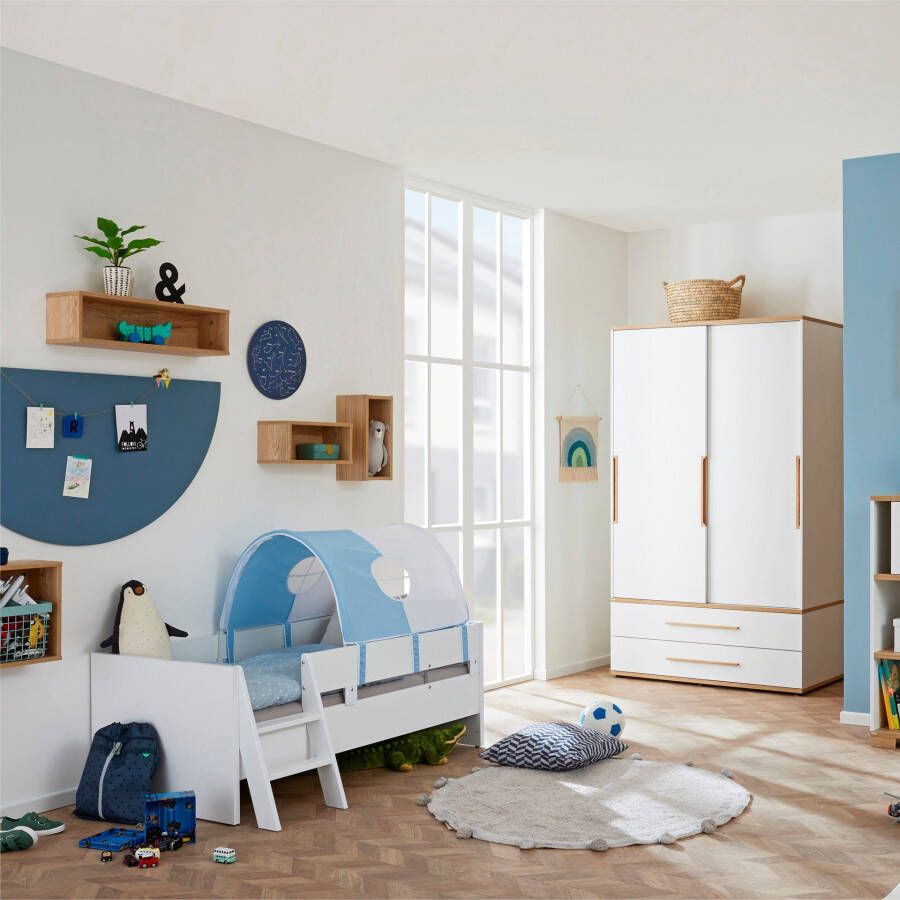 PAIDI Kinderwelten Kledingkast YOLANDA 2T2S smal Schuifdeuren met hoogwaardige aluminium rails 2 lades - Foto 3