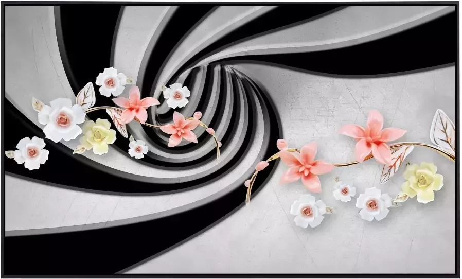 Papermoon Infraroodverwarming Abstract 3D-effect met bloemen - Foto 5