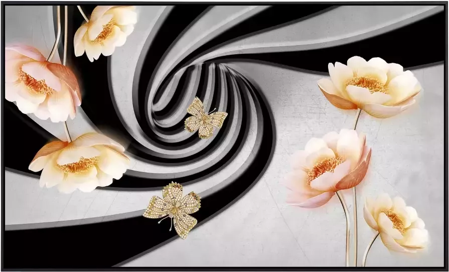 Papermoon Infraroodverwarming Abstract 3D-effect met bloemen - Foto 5