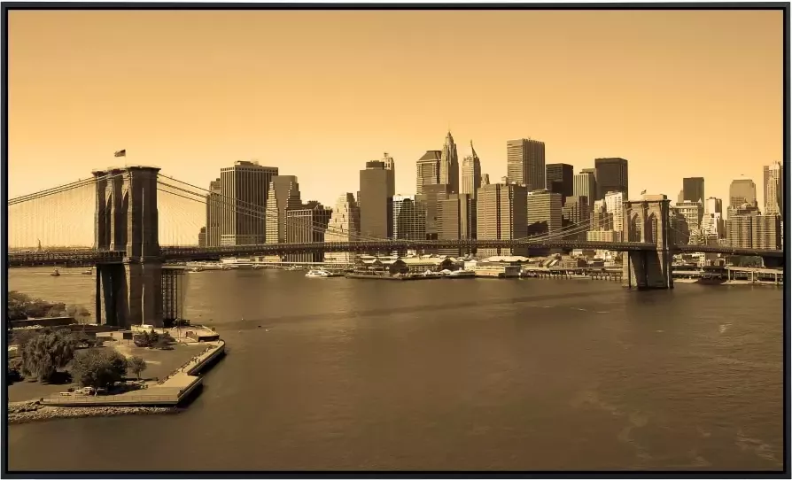 Papermoon Infraroodverwarming Brooklyn Bridge in Sepia zeer aangename stralingswarmte - Foto 5