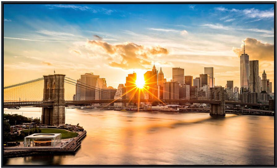 Papermoon Infraroodverwarming Brooklyn Bridge zonsondergang zeer aangename stralingswarmte - Foto 5