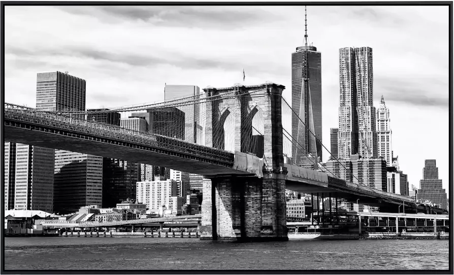 Papermoon Infraroodverwarming Brooklyn Bridge zwart & wit zeer aangename stralingswarmte - Foto 5