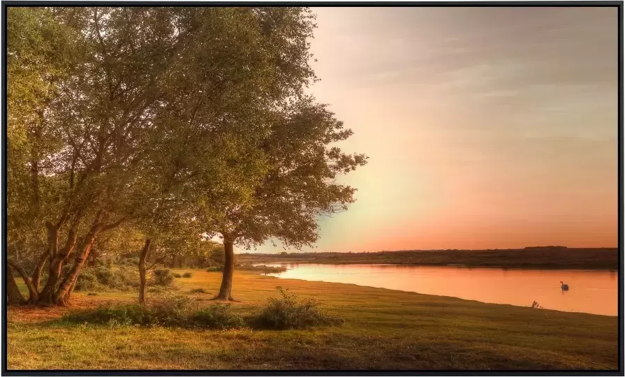 Papermoon Infraroodverwarming Landschap bij de rivier zeer aangename stralingswarmte - Foto 5