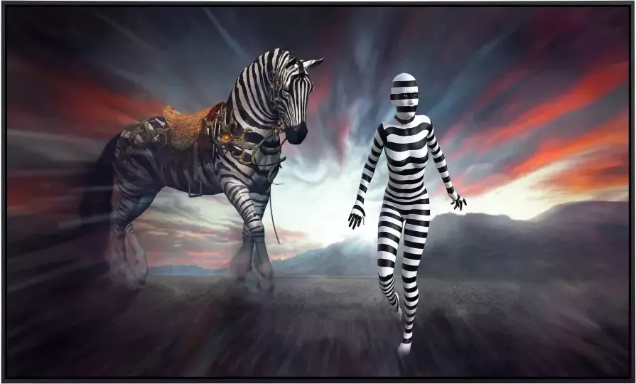 Papermoon Infraroodverwarming Surrealistische zebravrouw zeer aangename stralingswarmte - Foto 5