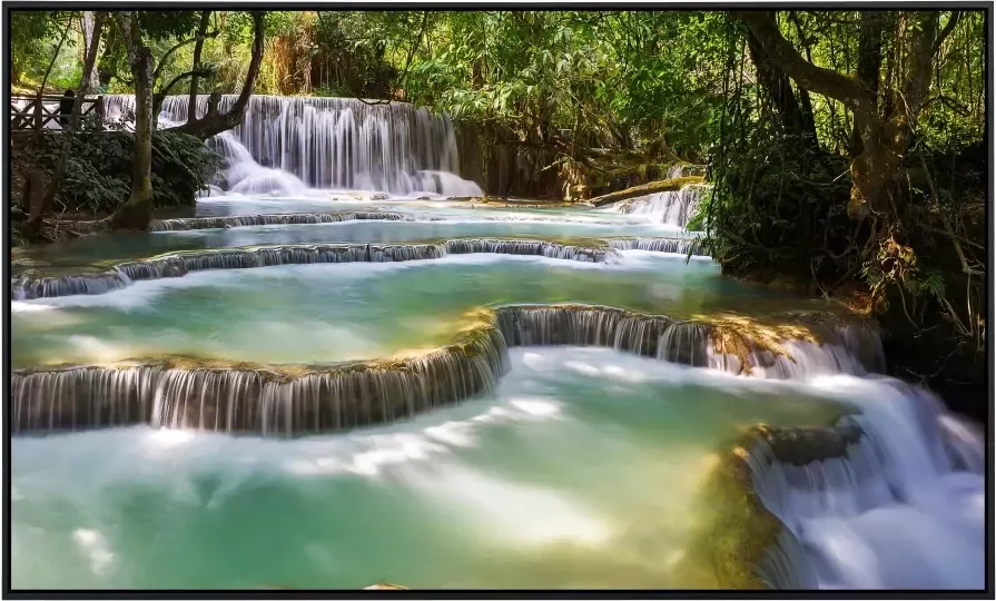 Papermoon Infraroodverwarming Waterval in het bos in Laos zeer aangename stralingswarmte - Foto 5