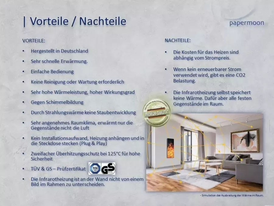 Papermoon Infraroodverwarming Zonnestelsel zeer aangename stralingswarmte - Foto 2