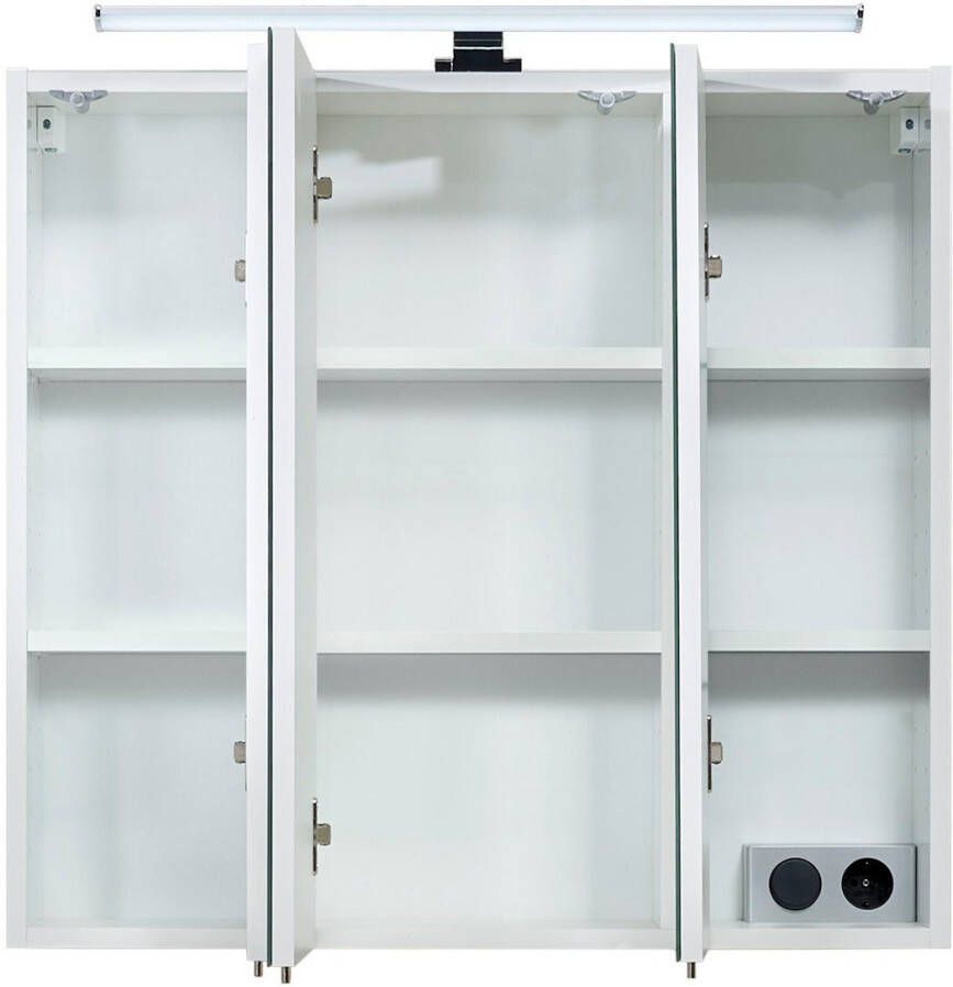 Saphir Badkamerserie Quickset 360 3-delig keramieken opzetwasbak met led-spiegelkast (5-delig) - Foto 3