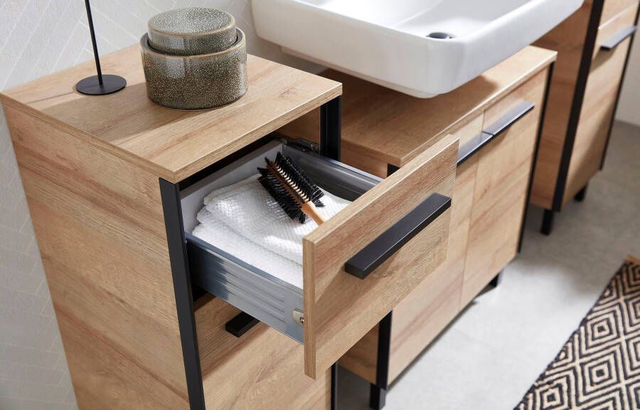 Saphir Badkamerserie Quickset 395 4-delig wastafelonderkast met led-spiegelkast (4-delig) - Foto 13