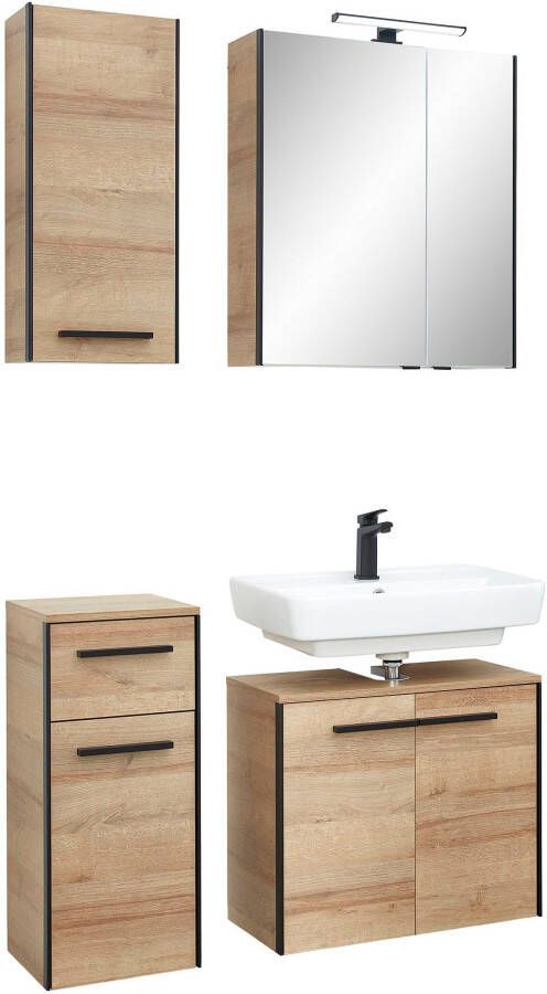 Saphir Badkamerserie Quickset 395 4-delig wastafelonderkast met led-spiegelkast (4-delig) - Foto 19