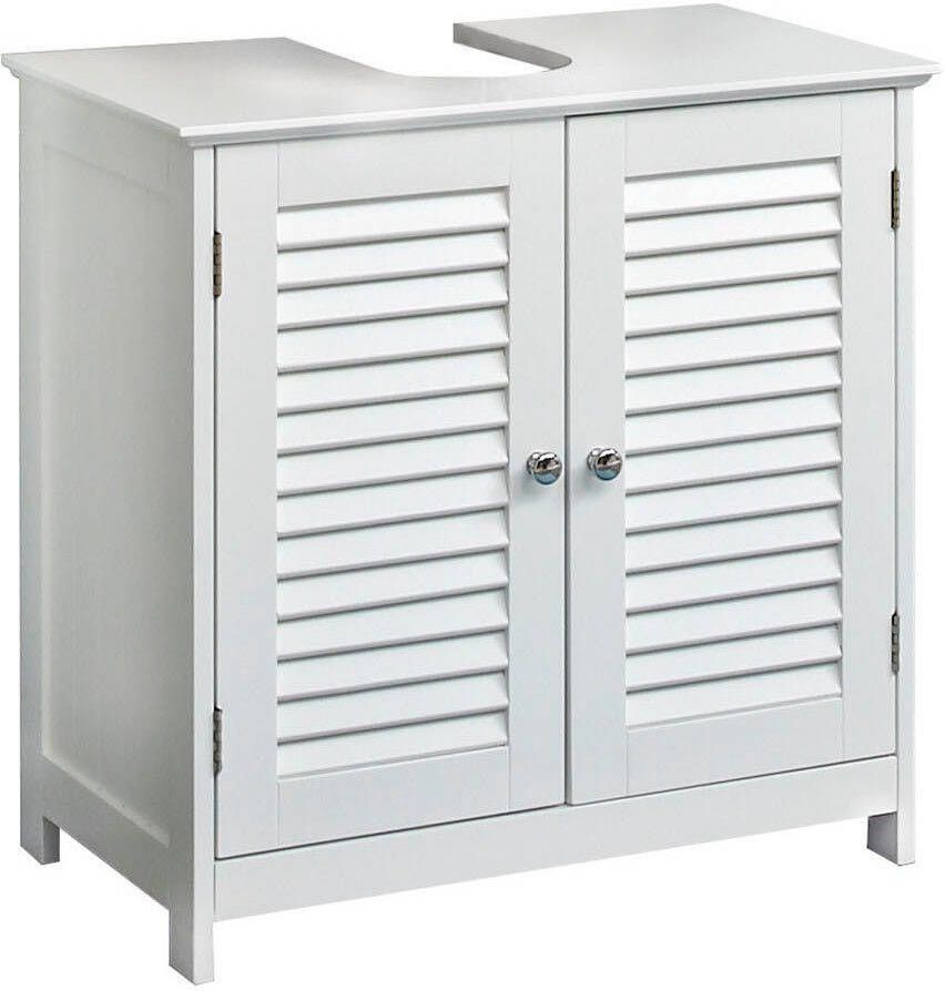 Saphir Badkamerserie Quickset 928 5-delig wastafelonderkast met led-spiegel Hoge kast onderkast hangend kastje 6 deuren glanzend wit (6-delig)