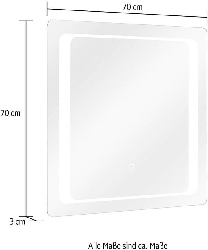 Saphir Badkamerserie Quickset 3-teilig Waschbeckenunterschrank mit LED-Spiegel (3-delig) - Foto 7