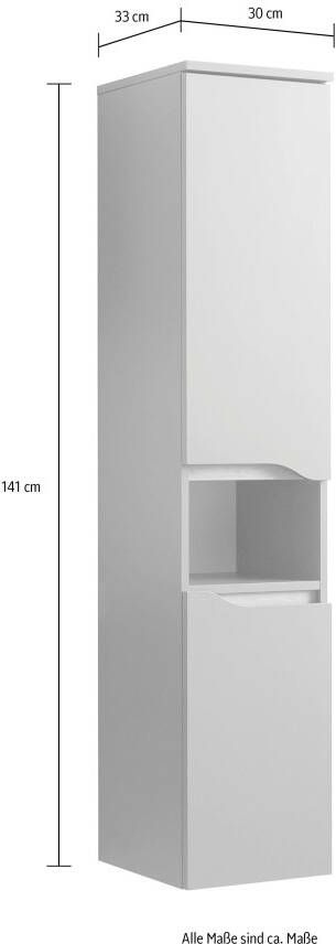 Saphir Badkamerserie Quickset 3-teilig Waschbeckenunterschrank mit LED-Spiegel (3-delig) - Foto 15