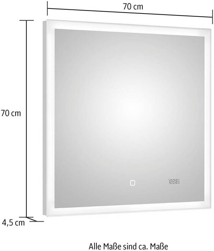 Saphir Badkamerserie Quickset 2-delig keramieken opzetwasbak met led-spiegel Wastafelmeubel 73 cm breed inclusief deurdemper 2 laden (4-delig) - Foto 7