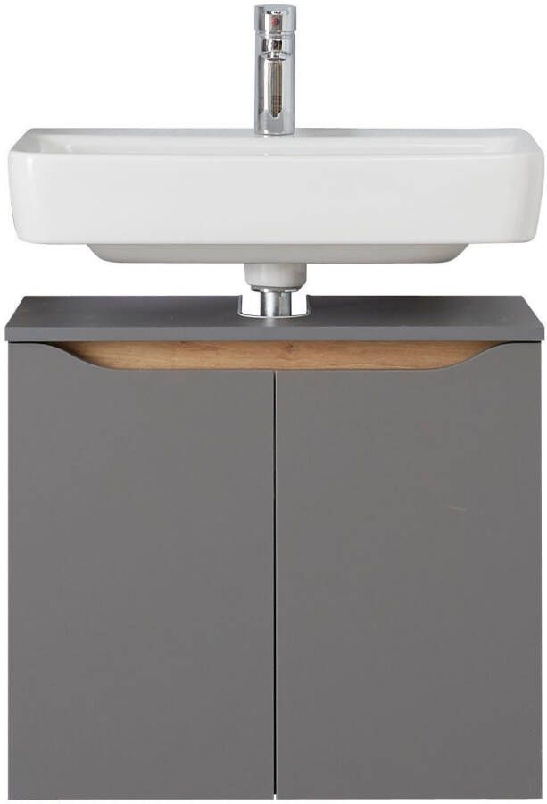 Saphir Badkamerserie Quickset 5-delig wastafelonderkast met led-spiegelkast Hoge kast onderkast hangend kastje inclusief deurdemper 9 deuren (5-delig) - Foto 10