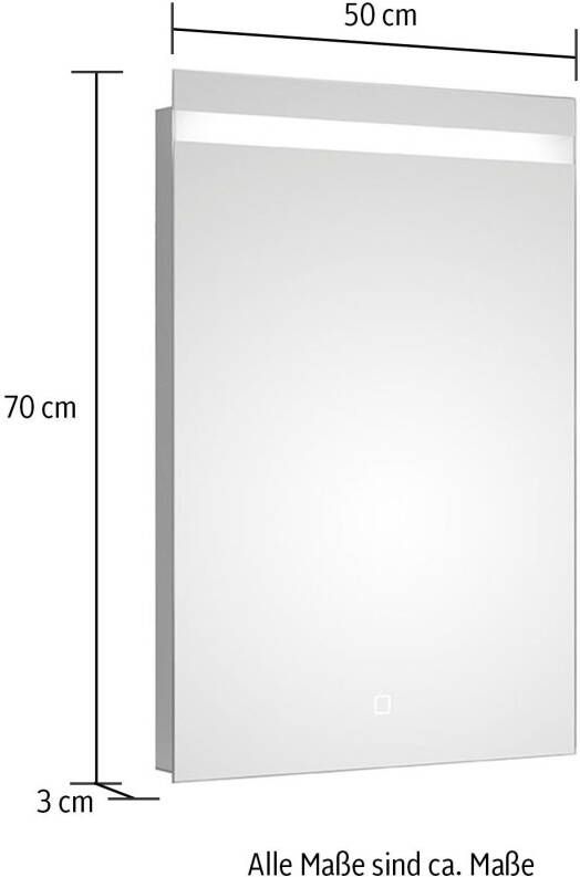 Saphir Badkamerserie Quickset 5-delig wastafelonderkast met led-spiegel Halfhoge kast onderkast hangend kastje inclusief deurdemper 6 deuren (5-delig) - Foto 11