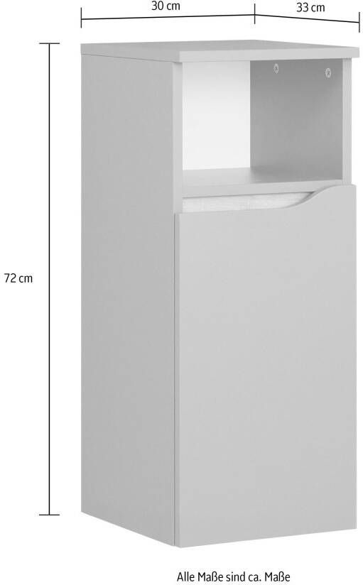 Saphir Badkamerserie Quickset 5-teilig Waschbeckenunterschrank mit LED-Spiegel (5-delig) - Foto 10