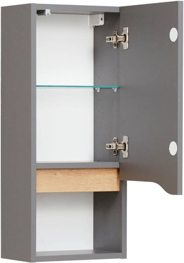 Saphir Badkamerserie Quickset 5-teilig Waschbeckenunterschrank mit LED-Spiegel Poten met houtlook (5-delig) - Foto 3