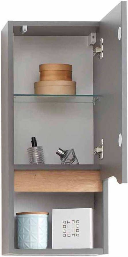 Saphir Badkamerserie Quickset 5-teilig Waschbeckenunterschrank mit LED-Spiegel Poten met houtlook (5-delig) - Foto 14