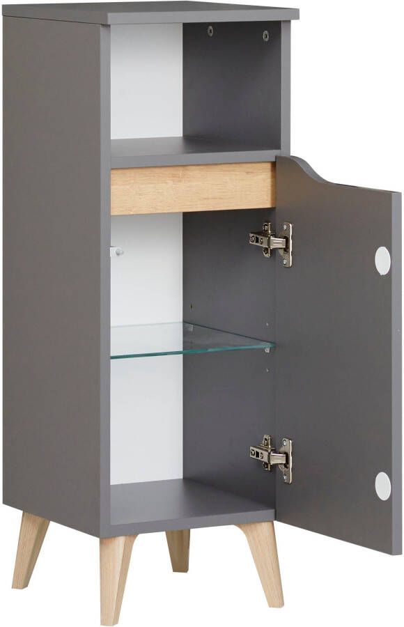 Saphir Badkamerserie Quickset 5-delig wastafelonderkast met led-spiegelkast Hoge kast onderkast hangend kastje inclusief deurdemper 9 deuren (5-delig) - Foto 13