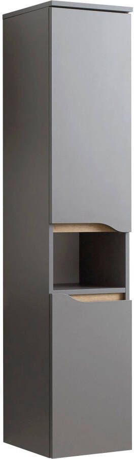 Saphir Badkamerserie Quickset 5-delig keramieken opzetwasbak met led-spiegel Halfhoge kast onderkast hangend kastje inclusief deurdemper 6 deuren (7-delig) - Foto 18