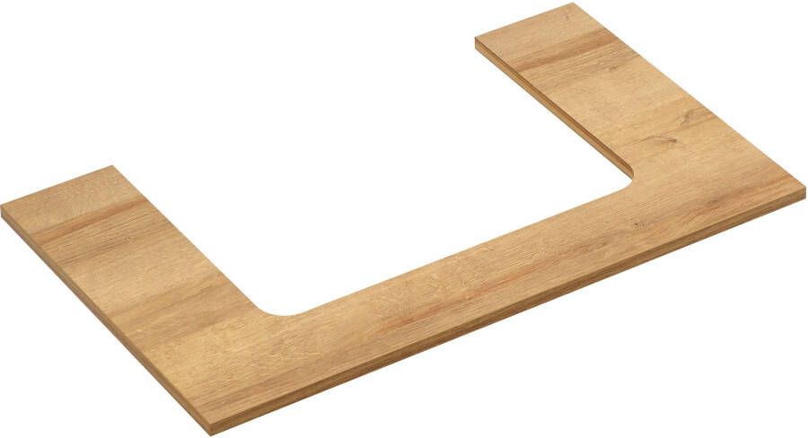 Saphir Badkamerserie Quickset 5-delig keramieken opzetwasbak met led-spiegel Halfhoge kast onderkast hangend kastje inclusief deurdemper 6 deuren (7-delig) - Foto 12