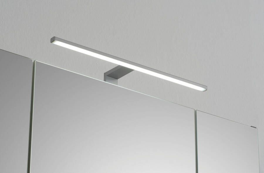 Saphir Badkamerserie Quickset 5-delig keramische wastafel en LED-spiegelkast Halfhoge kast onderkast hangend kastje inclusief deurdemper 7 deuren (7-delig) - Foto 15