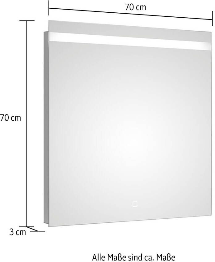 Saphir Badkamerserie Quickset 5-delig keramieken opzetwasbak met led-spiegel Halfhoge kast onderkast hangend kastje inclusief deurdemper 6 deuren (8-delig) - Foto 7