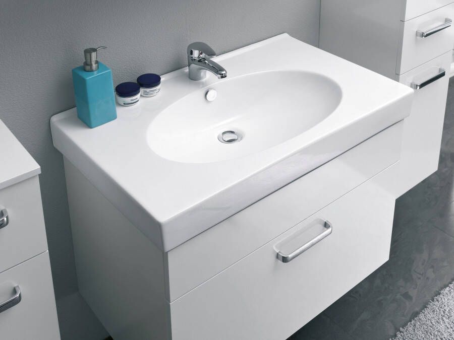 Saphir Badkamerserie Quickset 5-delig keramieken wastafelonderkast met led-spiegelkast (6-delig) - Foto 6