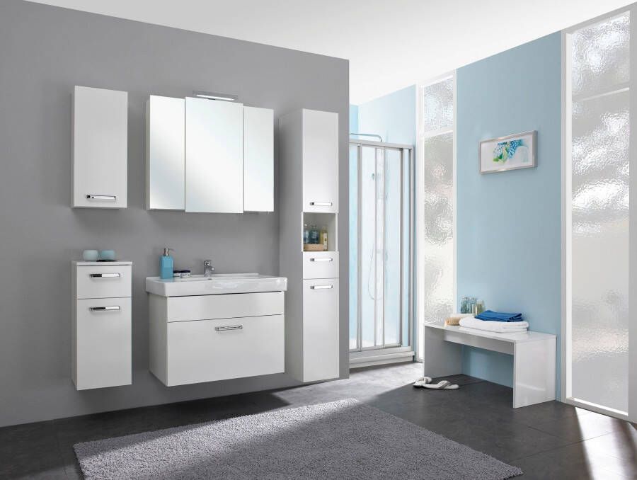 Saphir Badkamerserie Quickset 5-delig keramieken wastafelonderkast met led-spiegelkast (6-delig) - Foto 5