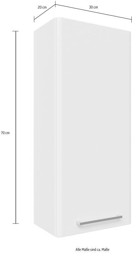 Saphir Badkamerserie Quickset 316 5-delig keramieken wastafel met led-spiegelkast Halfhoge kast onderkast hangend kastje 7 deuren inclusief deurdemper (6-delig) - Foto 16