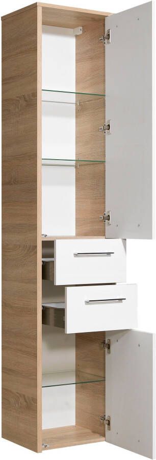 Saphir Badkamerserie Quickset 382 5-teilig Waschbeckenunterschrank mit LED-Spiegelschrank (11-delig) - Foto 12