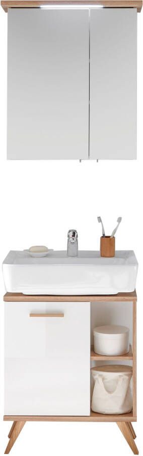 Saphir Badkamerserie Quickset 2-teilig Waschbeckenunterschrank mit LED-Spiegelschrank (2-delig) - Foto 10