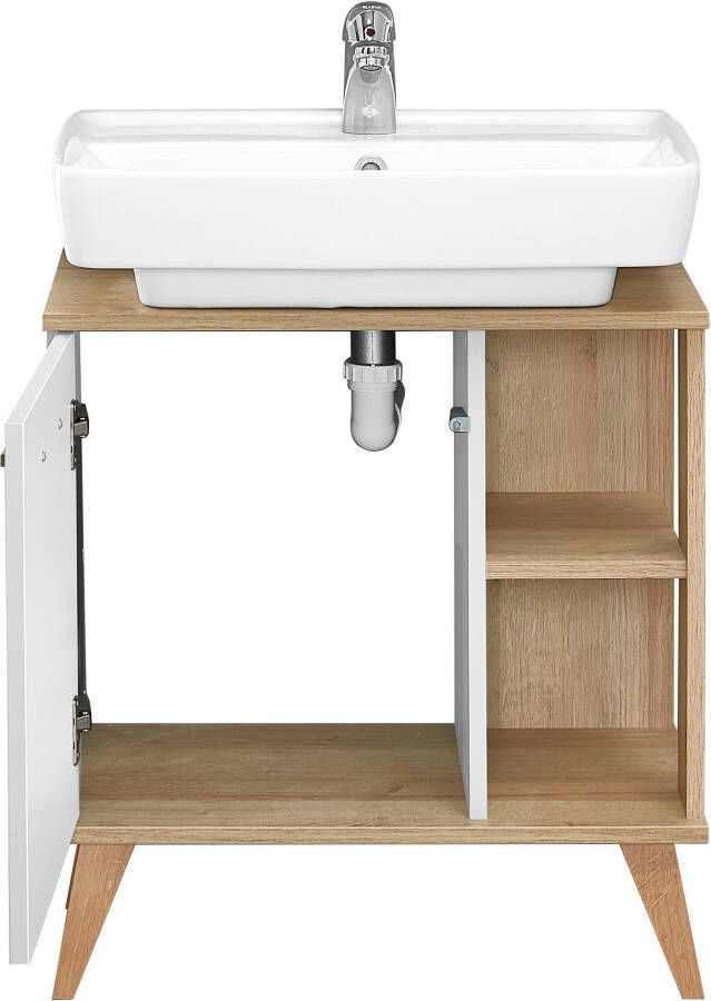 Saphir Badkamerserie Quickset 4-teilig Waschbeckenunterschrank mit LED-Spiegelschrank (4-delig) - Foto 4