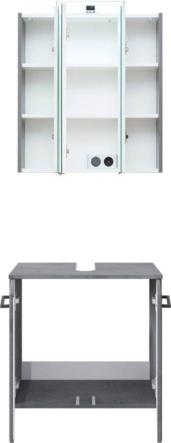Saphir Badkamerserie Quickset 945 2-teilig Waschbeckenunterschrank mit LED-Spiegelschrank (2-delig) - Foto 16