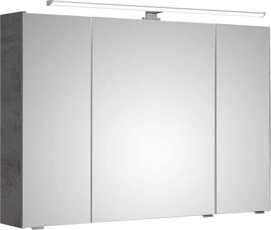 Saphir Badkamerserie Quickset 945 3-teilig Keramik-Waschtisch mit LED-Spiegelschrank (4-delig) - Foto 2