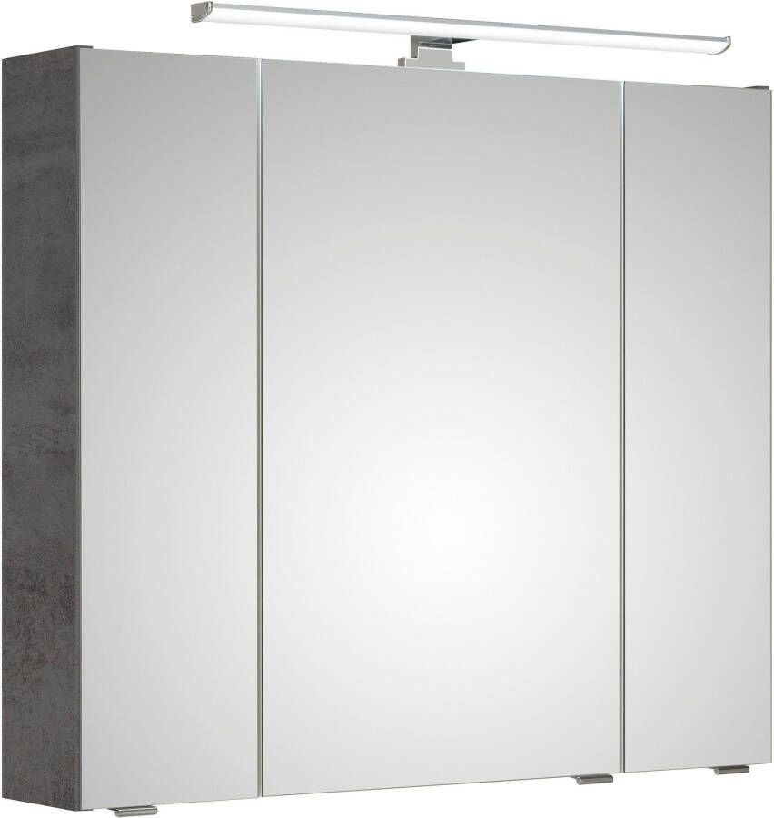 Saphir Badkamerserie Quickset 945 3-teilig Keramik-Waschtisch mit LED-Spiegelschrank (4-delig) - Foto 8