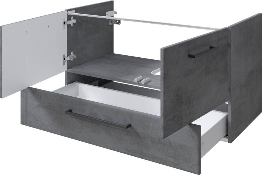 Saphir Badkamerserie Quickset 945 3-delig keramieken wastafelonderkast met led-spiegelkast (4-delig) - Foto 11