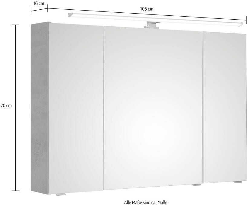 Saphir Badkamerserie Quickset 945 3-delig keramieken wastafelonderkast met led-spiegelkast (4-delig) - Foto 10