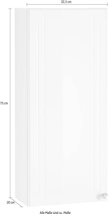Saphir Hangend kastje Quickset 955 Wand-Badschrank 32 5 cm breit mit 1 Tür 2 Einlegeböden - Foto 2