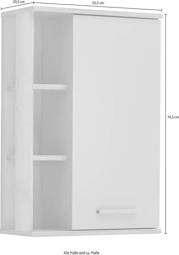 Saphir Hangend kastje Quickset 963 Breedte 50 5 cm open kast opzij houten handvat deurdemper - Foto 6