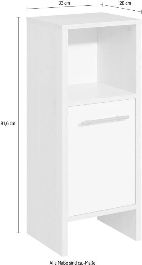 Saphir Onderkast Quickset 350 Badkamermeubel 1 deur 1 nis 33 cm breed wit glans (1 stuk) - Foto 4