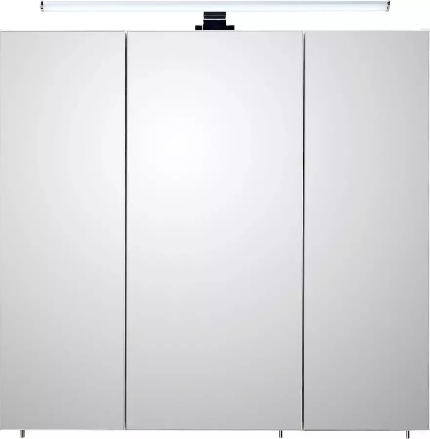 Saphir Spiegelkast Quickset 360 Breedte 75 cm 3-deurs ledverlichting schakelaar- stekkerdoos