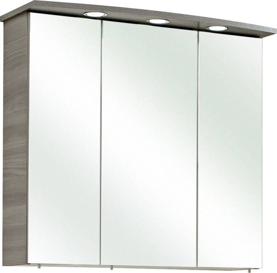 Saphir Spiegelkast Quickset 916 badkamermeubel 3 spiegeldeuren 6 planken 75 cm breed